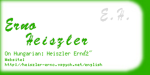 erno heiszler business card